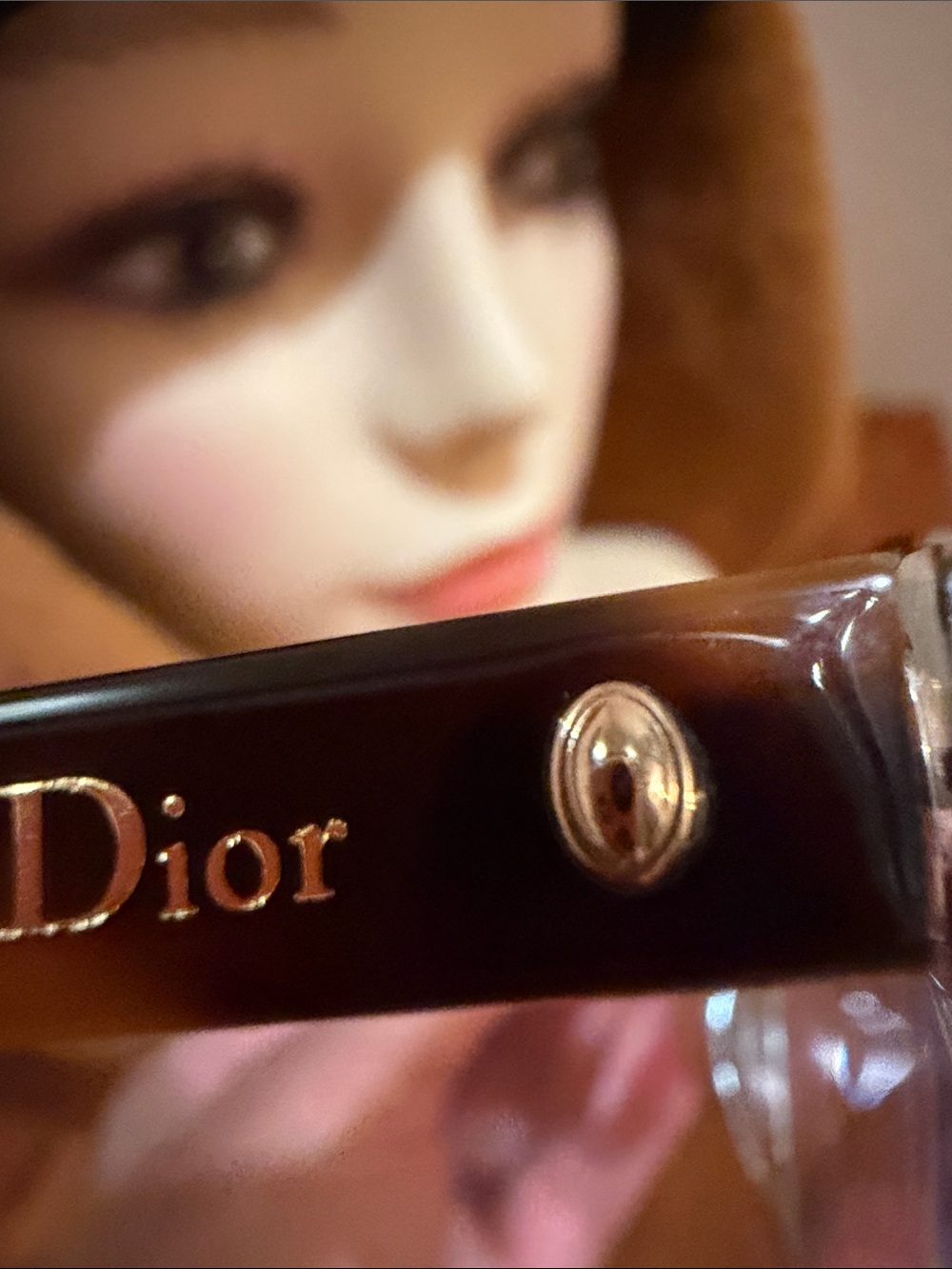 Dior Y2K Round Women's Eyeglasses with Subtle Tortoise color - Picture 2 of 7